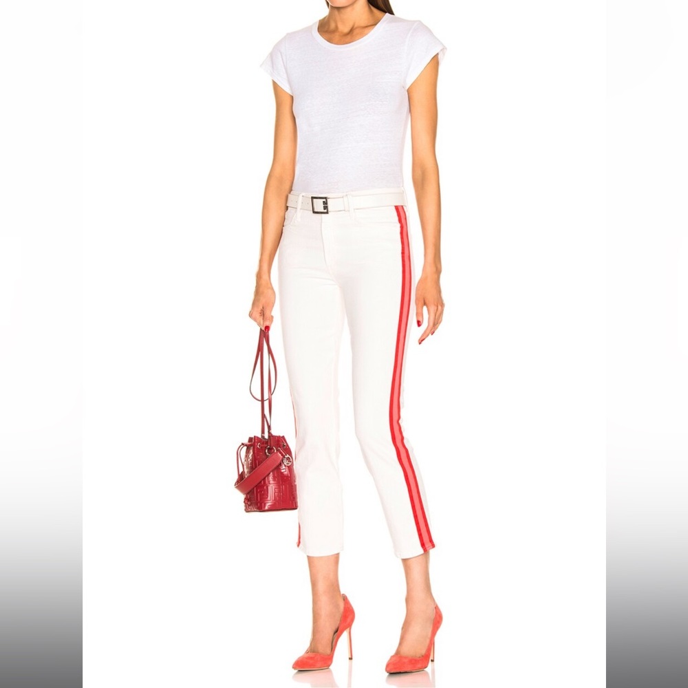 MOTHER The Mid Rise Dazzler Crop Denim
